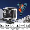 AKASO EK7000 4K WIFI Sports Action Camera Ultra HD Waterproof DV Camcorder 12MP 170 Degree Wide Angle 2 inch LCD Screen/2.4G Remote Control/2 Rechargeable Batteries/19 Mounting Kits - Image 2