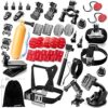 Zookki Outdoor Sports Accessories Kit for GoPro Hero Black Silver 5/4/3+/3/2/1 SJ4000 SJ5000 SJ6000, Accessories for Action Video Cameras Xiaomi Yi/WiMiUS/Lightdow/DBPOWER/ dOvOb