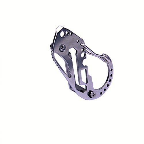 EDC stainless steel multifunction quickdraw carabiner guard keychain key holder - Image 6