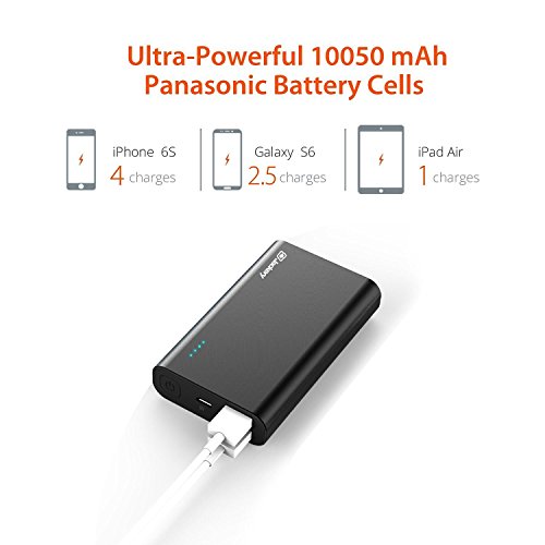 Jackery Thunder 10050mAh Powerful & Fast Charging Portable Charger wit