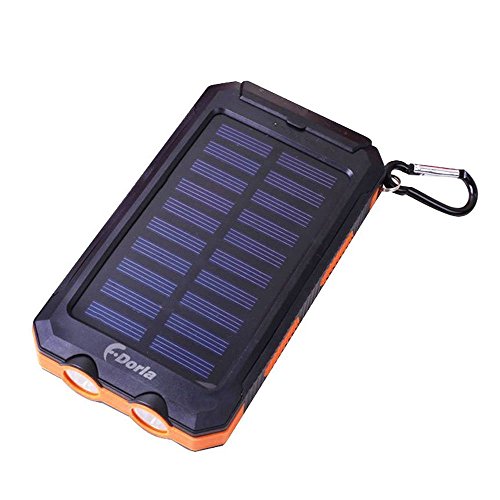 F.Dorla 20000mAh Power Bank Solar Charger Waterproof Portable External