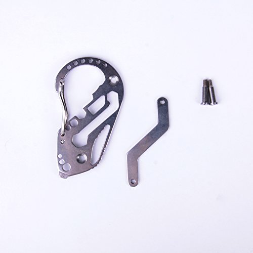 EDC stainless steel multifunction quickdraw carabiner guard keychain key holder - Image 5