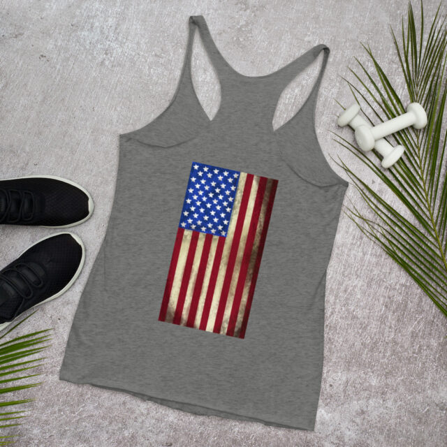 Women's US Flag Racerback Tank - Image 2